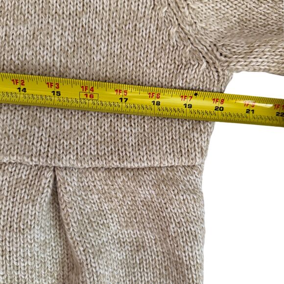 Level Eight Beige Button Front Short Sleeve Sweater Size S - Picture 10 of 11